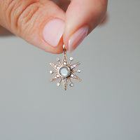 Diamond & Labradorite Star Pendant 9ct Gold