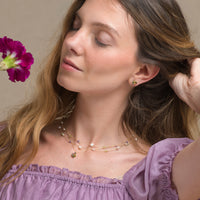 Jardin no. 28-Dainty Tourmaline Flower Earrings