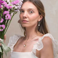 Heritage no 15- 9ct Asymetrical Pearl Drop Earrings