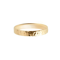 Hammered Band Ring 9ct Gold