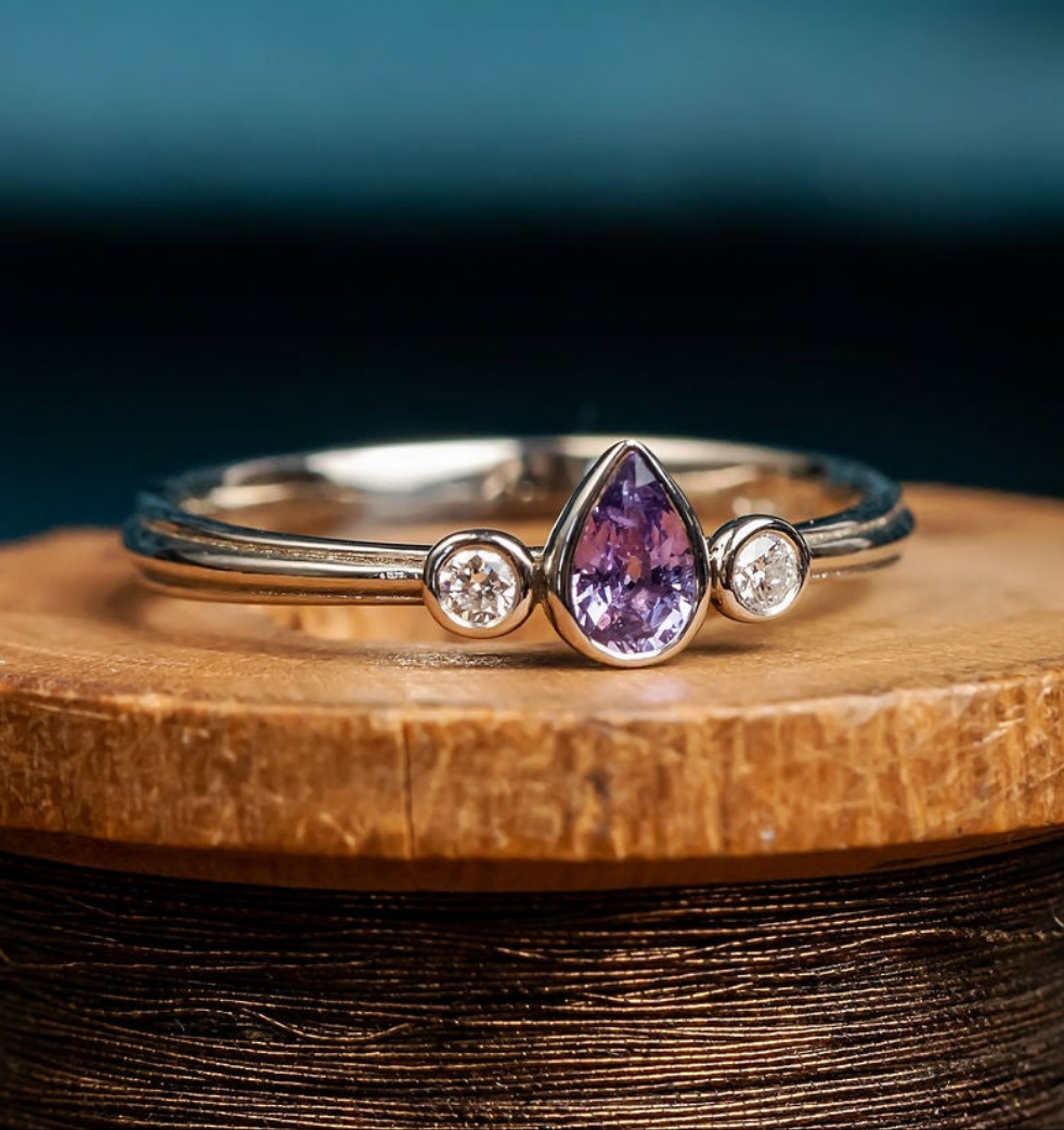 Alauna III Purple Sapphire Ring