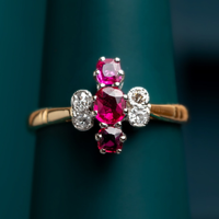 18ct Yelow Gold  Ruby and Diamond Ring