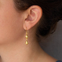 Gold Vermeil Seashell Drop Earrings