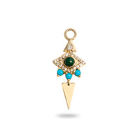 Malachite Eye Earring Charm