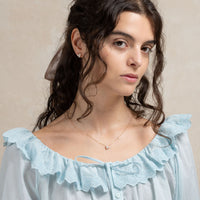 Éclosion no. 3-Dainty Pearl Cluster Pendant Necklace