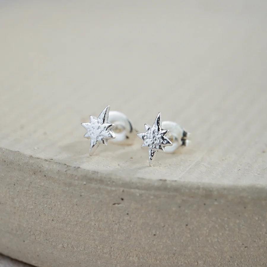 Sterling Silver Mini Studs Starburst