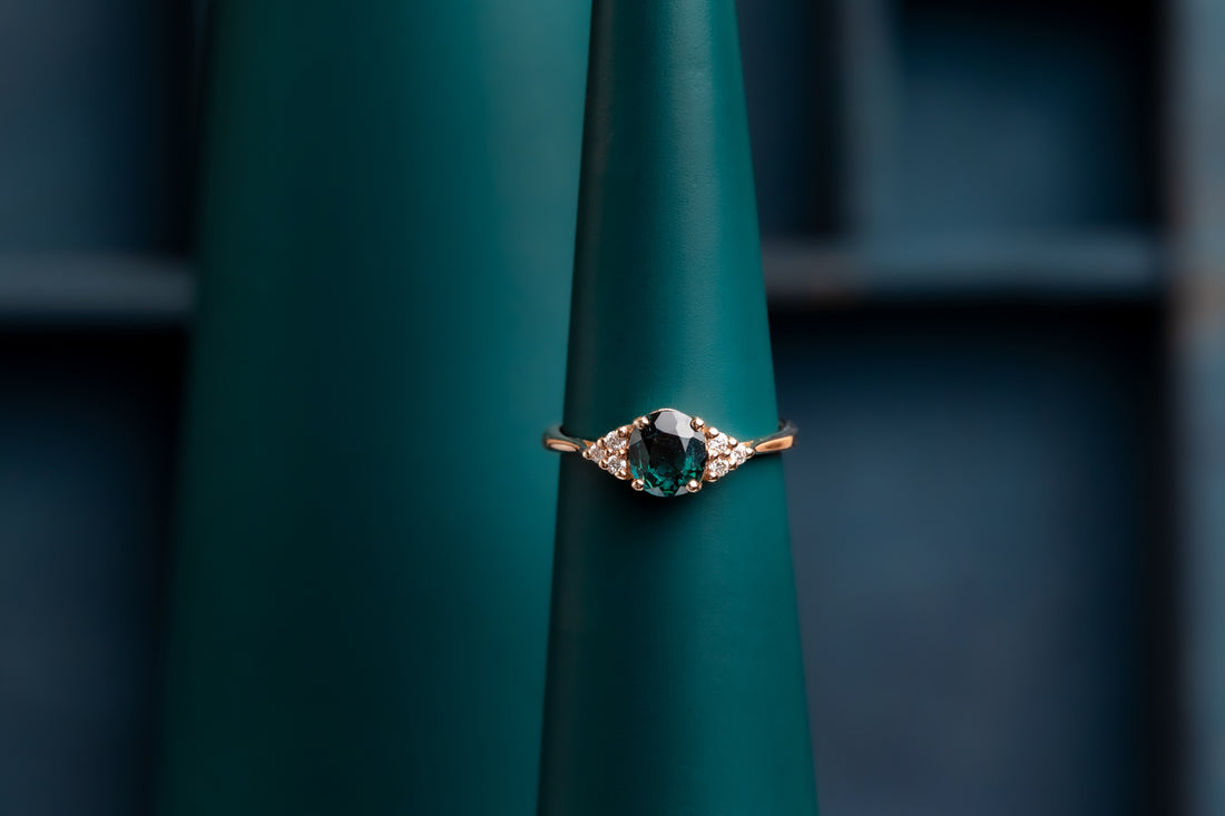 Teal Sapphire Ring