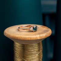 Teal Sapphire Ring