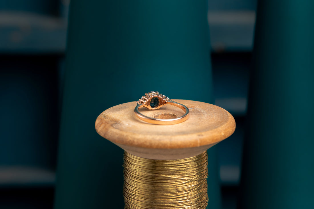 Teal Sapphire Ring