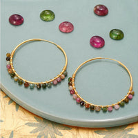 Adore Tourmaline Hoop Earrings