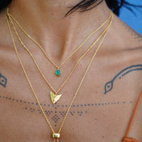 Apollo Green Onyx Necklace in 9ct Gold