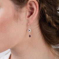 Gold Vermeil Dahlia Drop Briolette Earrings