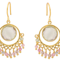 Connie Green Amethyst & Tourmaline Beaded Earrings