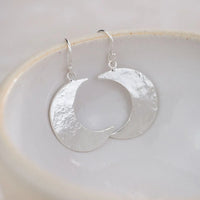 Silver Cresent Moon Earrings