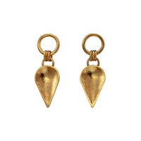 Gold vermeil Komorebi Cupped Leaf Drop Earrings