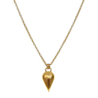 Gold Vermeil Cupped Leaf Pendant