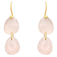 Kerala Rose Quartz Gemstone Earrings