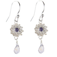 Gold Vermeil Dahlia Drop Briolette Earrings