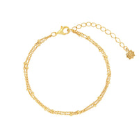 Gold Vermeil Double Row Dotty Chain Bracelet