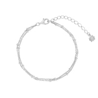 Silver Double Row Dotty Chain Bracelet