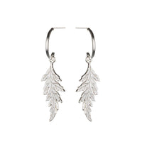 Poppy Leaf Earrings On Hoops
