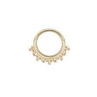 Beaded Hoop Earring 9ct Gold