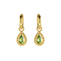 Gold Vermeil Peridot Huggie Hoop Earrings