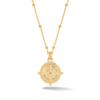 Yellow Gold Vermeil Small True North Talisman Pendant Necklace