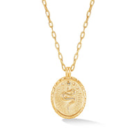 Gold Vermeil Snake Talisman Necklace