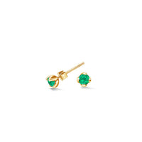 Yellow Gold Vermeil Green Garnet Orissa Stud Earrings