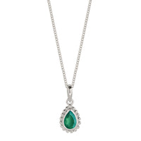 Green Onyx Silver Necklace
