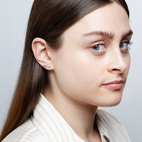 Silver Heartbreaker Stud Earrings