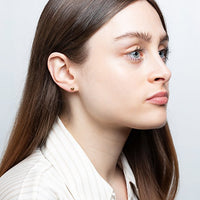 9ct Yellow Gold Heartbreaker Stud Earrings