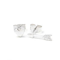 Silver Heartbreaker Stud Earrings