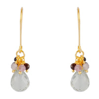 Iris Green Amethyst & Tourmaline Bead Earrings