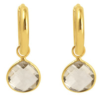Ithaca Green Amethyst Hoop Earrings