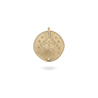 Diamond Mermaid Coin Pendant 9ct Gold