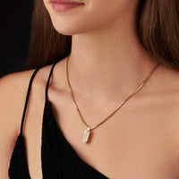 Metropolis Quartz Pendant Gold Vermeil