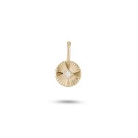 Mini Diamond Coin Pendant 9ct Gold