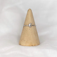 Silver Mini Moon Ring