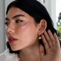 Nomad Disc Earrings Gold Vermeil
