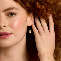 Orissa Prehnite Dotted Drop Earrings