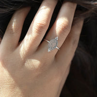 Silver Ornate Oval Ring