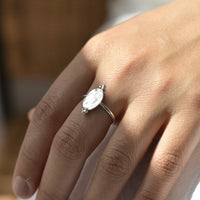 Silver Ornate Oval Ring