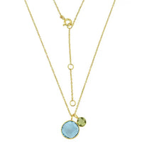 Polka Dot Blue Topaz & Peridot Necklace