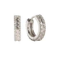 Silver Rania Huggie Hoop Earrings