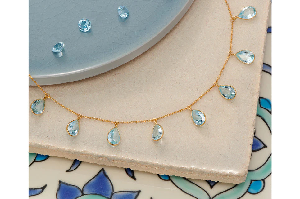 Rosie Blue Topaz Necklce