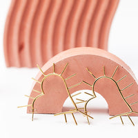 Gold Vermeil Sacred Heart Hoop Earrings