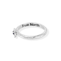 Sapphire True North Silver Ring
