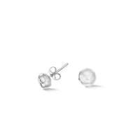 Silver Medium Nugget Stud Earrings